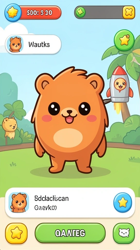 Tampilan awal game yang menarik dan menawan.