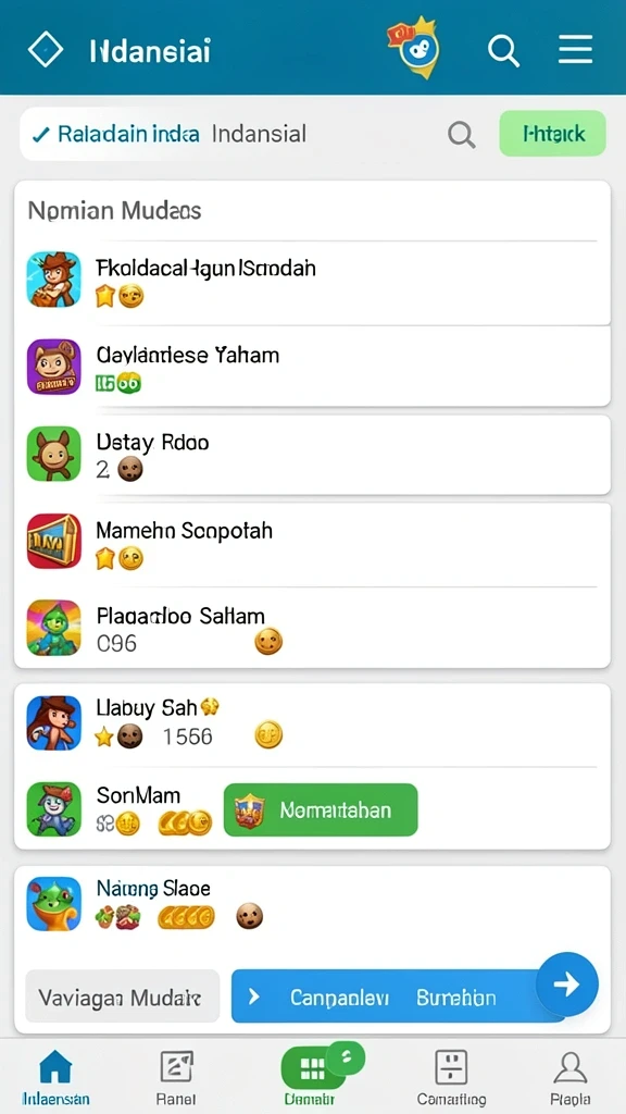 Menu permainan yang intuitif dan mudah dinavigasi.