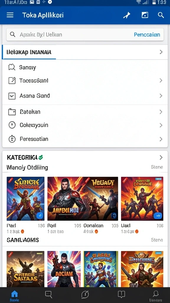Tampilan awal game dengan karakter menarik.