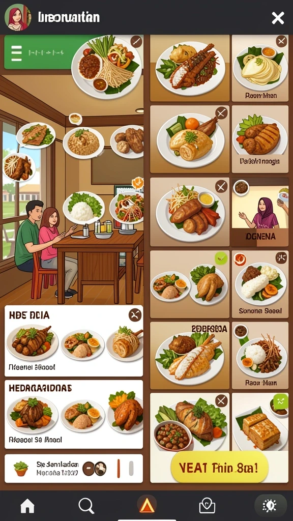 Tampilan antarmuka game yang menarik dan mudah dipahami.