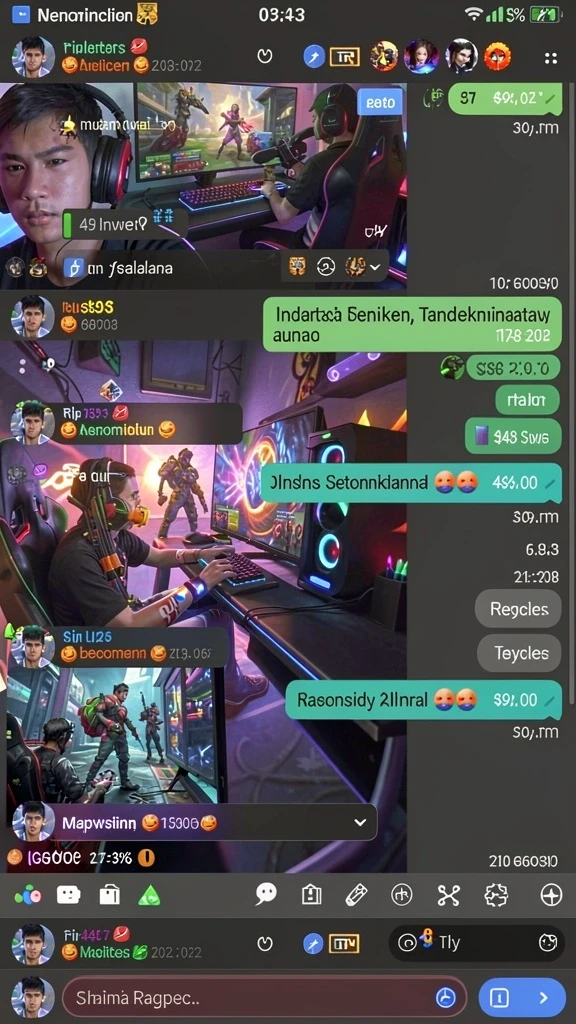 Fitur chat untuk interaksi sosial yang menyenangkan.