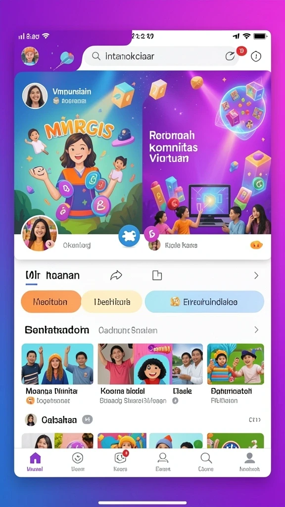 Tampilan awal yang menarik dan intuitif.