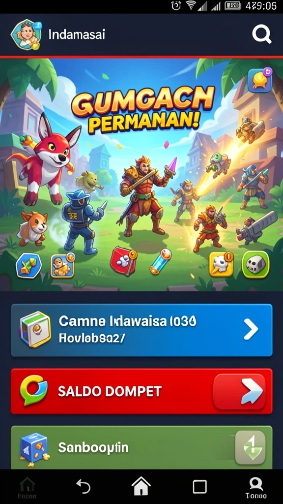 Menunjukkan fitur interaksi sosial dengan pemain lain.