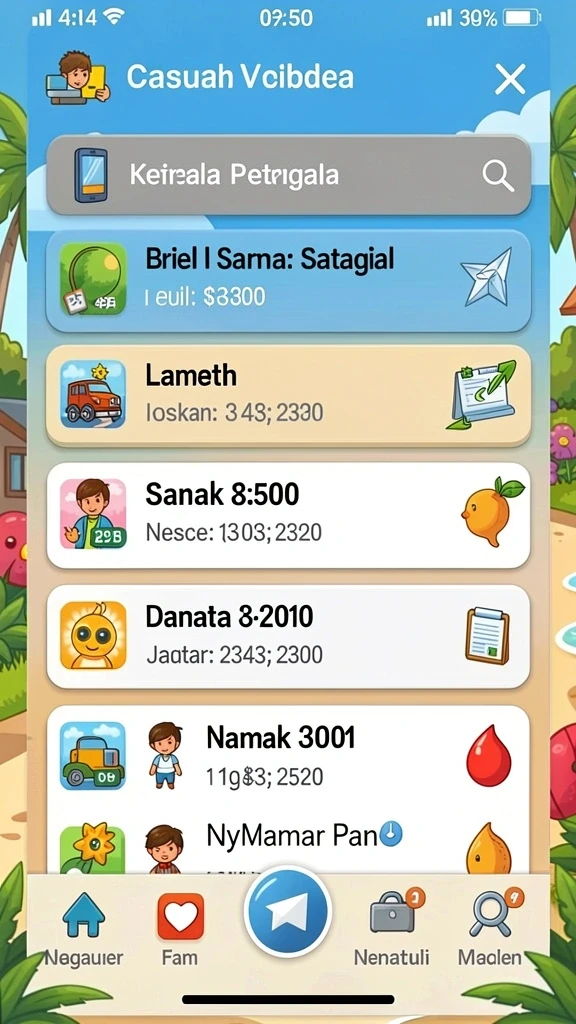 Tampilan upgrade karakter yang menarik dan informatif.