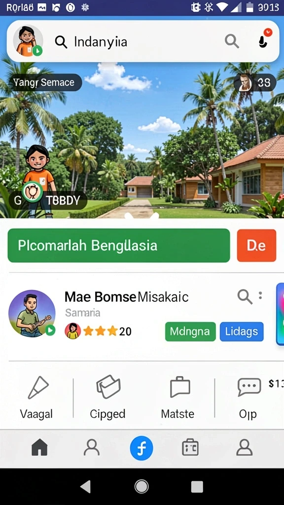 Tangkapan layar fitur interaksi sosial yang menarik.