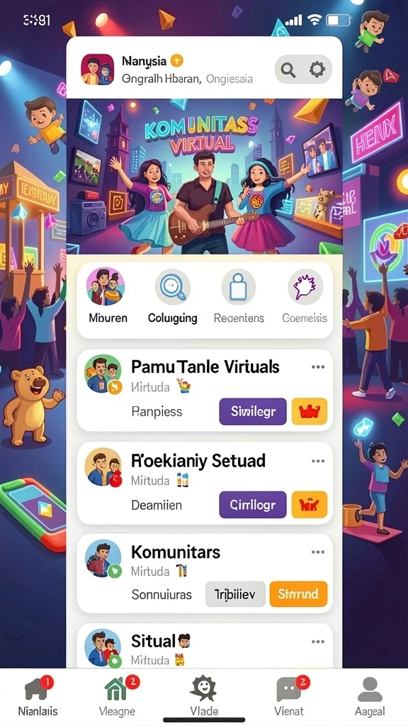 Fitur sosial yang memungkinkan interaksi antar pemain.