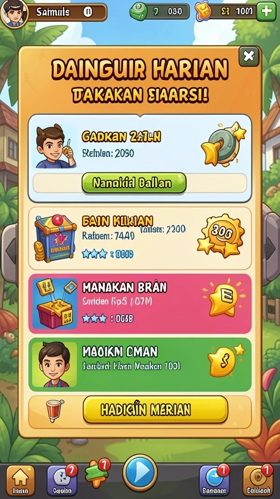 Tampilan awal permainan dengan pemandangan menakjubkan.