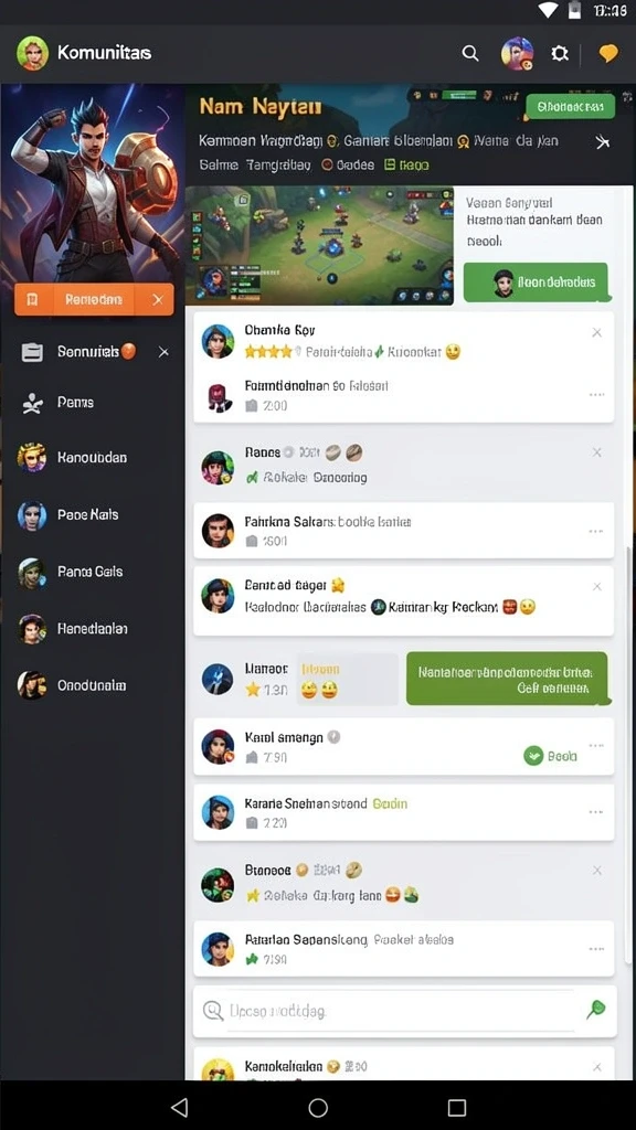 Tampilan level yang menarik dan penuh warna.