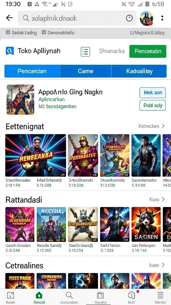 Gambar menampilkan karakter utama dalam aksi.